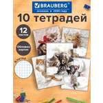 Тетрадь Brauberg клетка 12 лист. 10 шт.