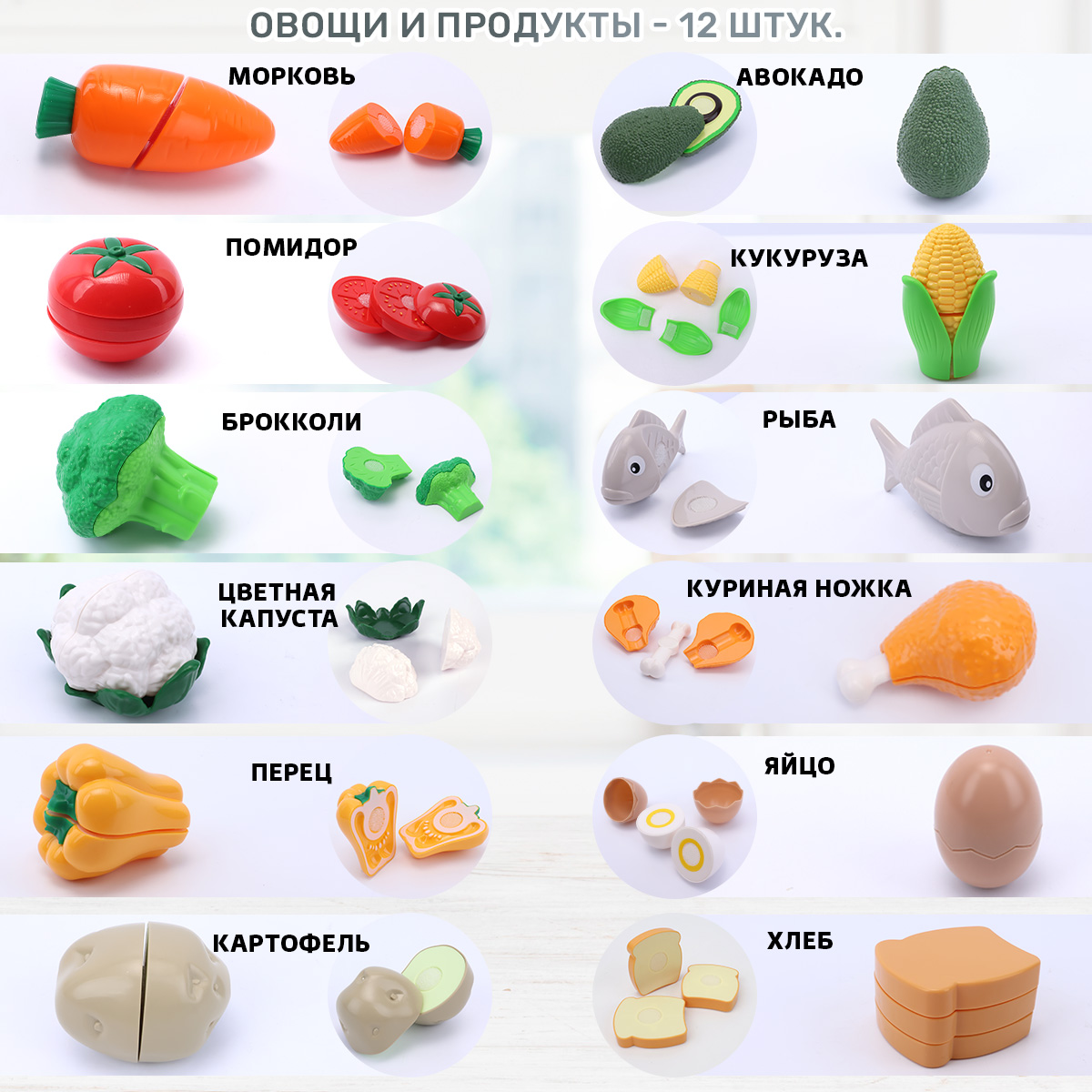 Игрушка TIPTOPOLIS продукты 24 предм. - фото 3