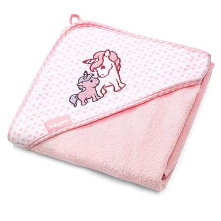 Полотенце Babyono махровое бамбуковое 76х76 см. Арт.345/01 розовое