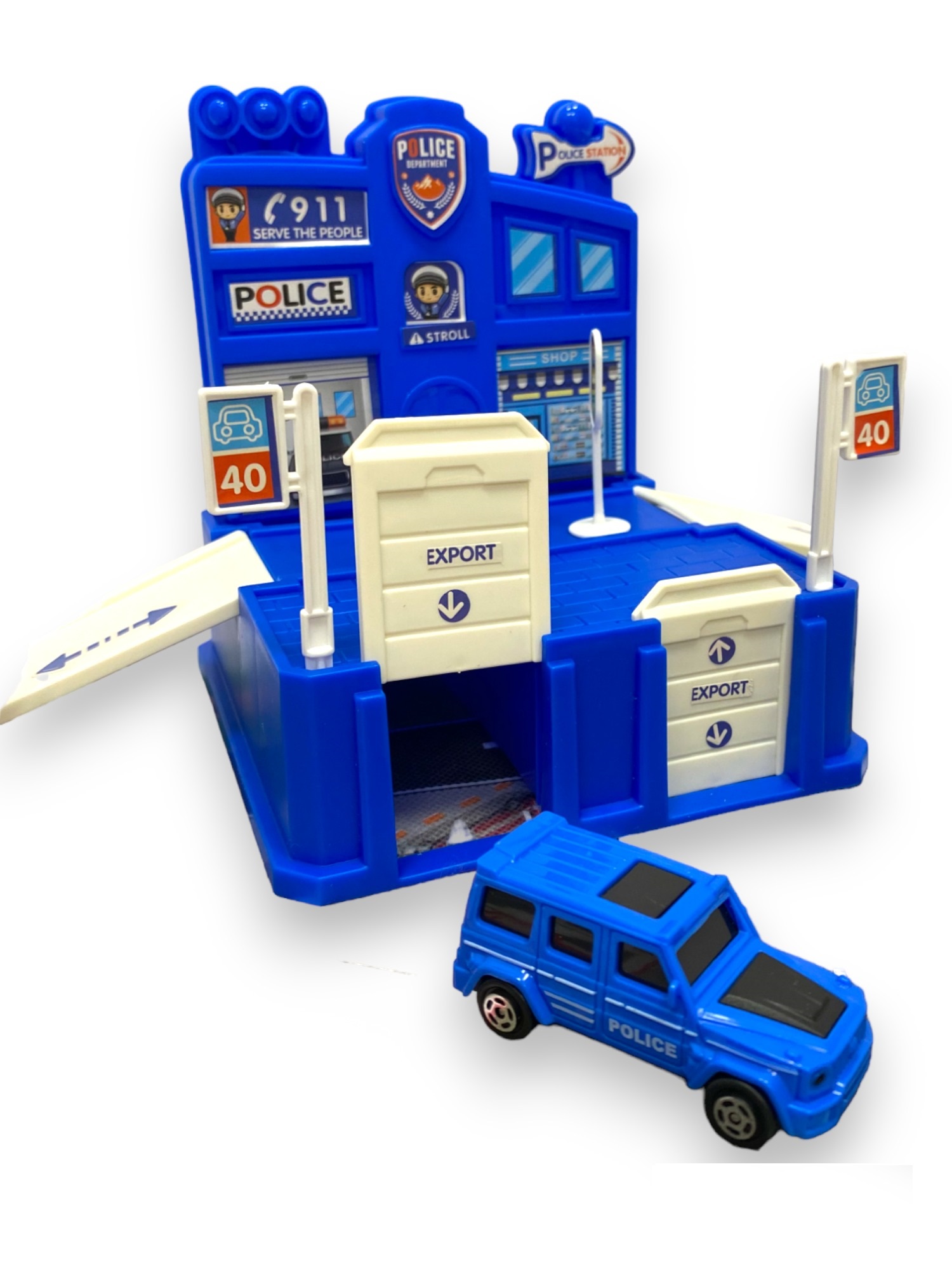 Парковка SHARKTOYS с 1 машинкой, игровой коврик 22200072 - фото 3