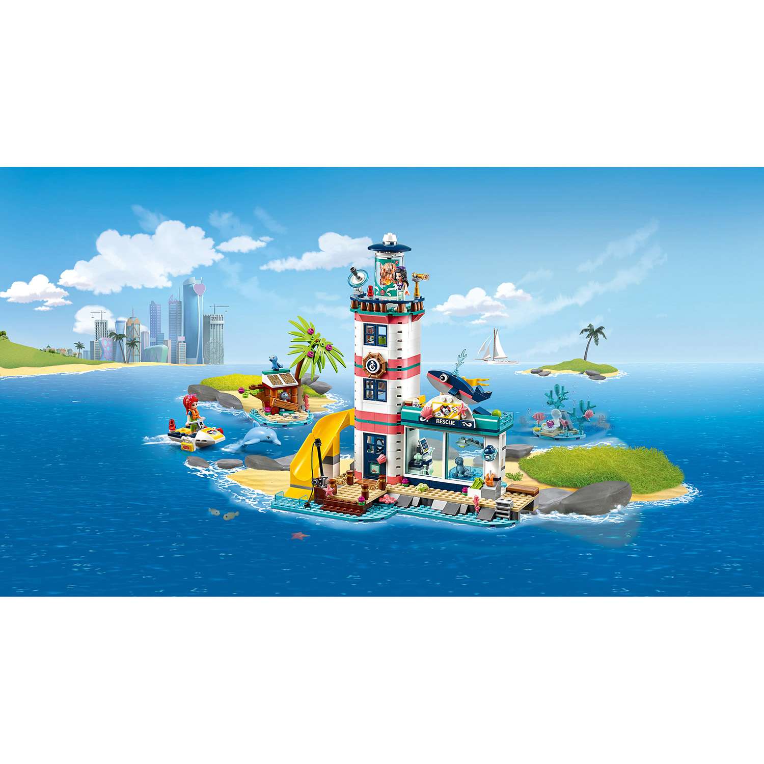 Конструктор LEGO Friends Спасательный центр на маяке блочный - фото 9