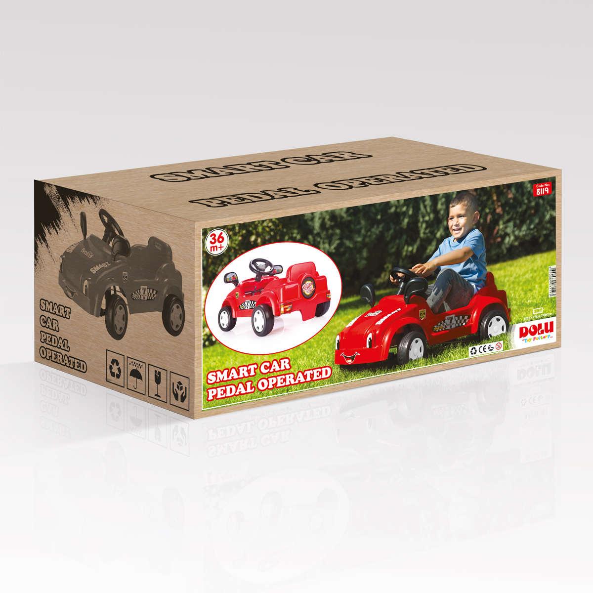 Машина педальная Dolu клаксон - фото 4