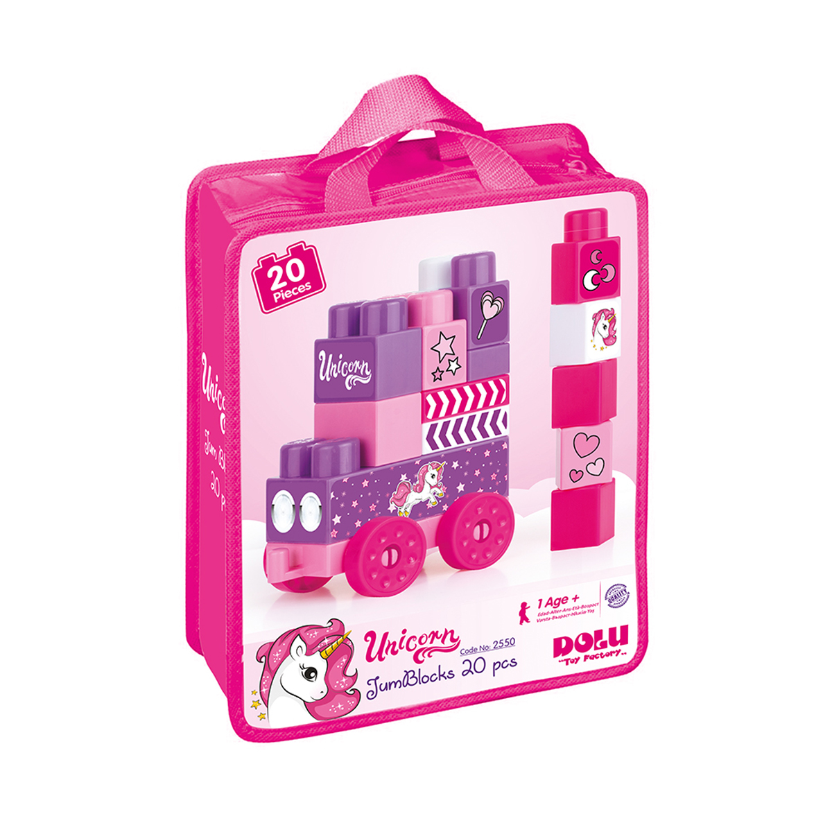 Конструктор Dolu Unicorn Mega blocks блочный - фото 1