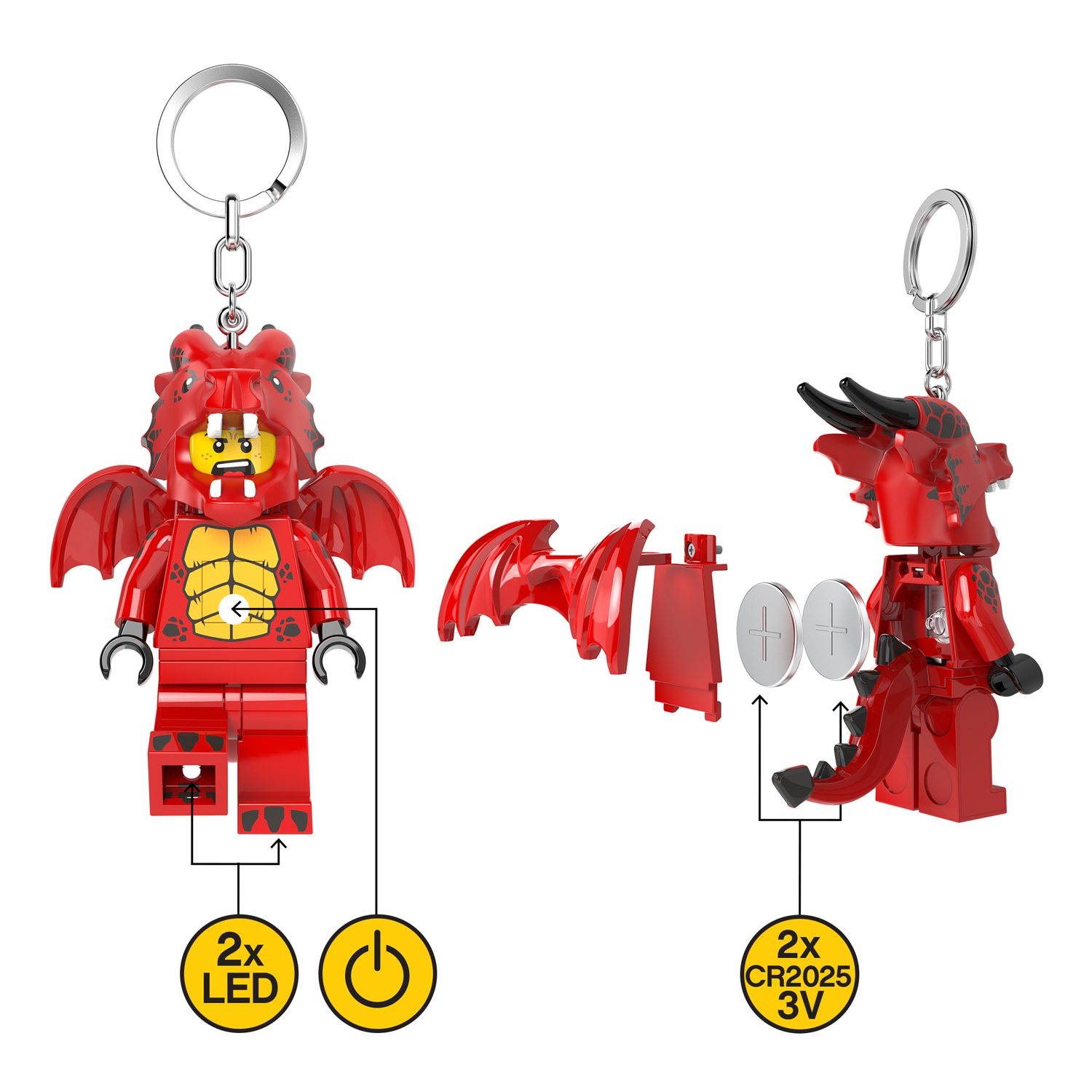 Брелок LEGO Minifigures - Человек-Дракон 1 шт. - фото 7