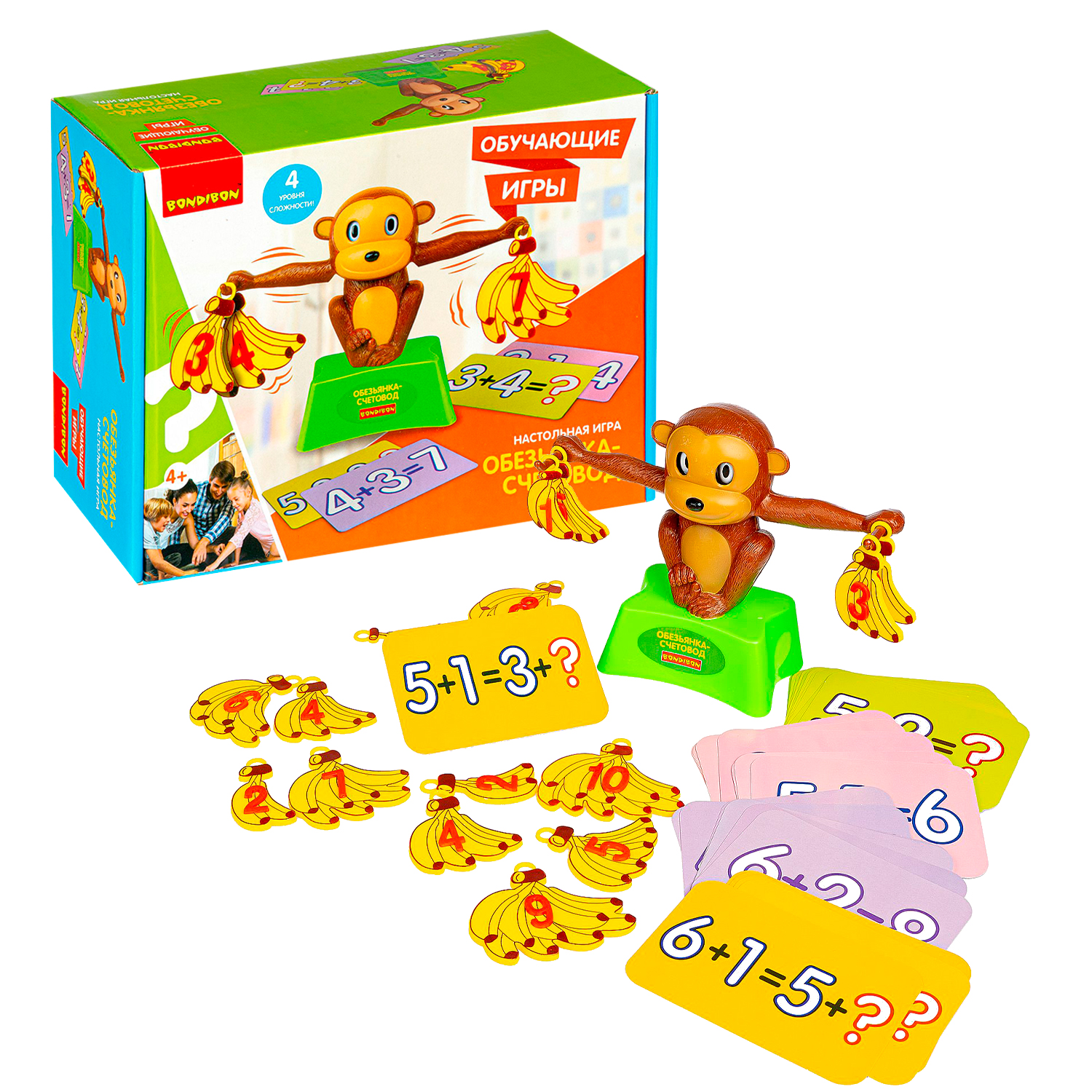 Настольная игра Bondibon с цифрами Обезьянка-счетовод - фото 1