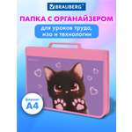 Папка для труда Brauberg кошачьи лапки А4