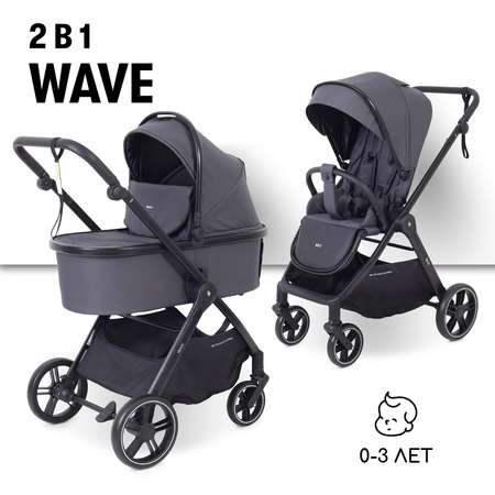 Коляска 2в1 Rant Basic Wave graphite серый