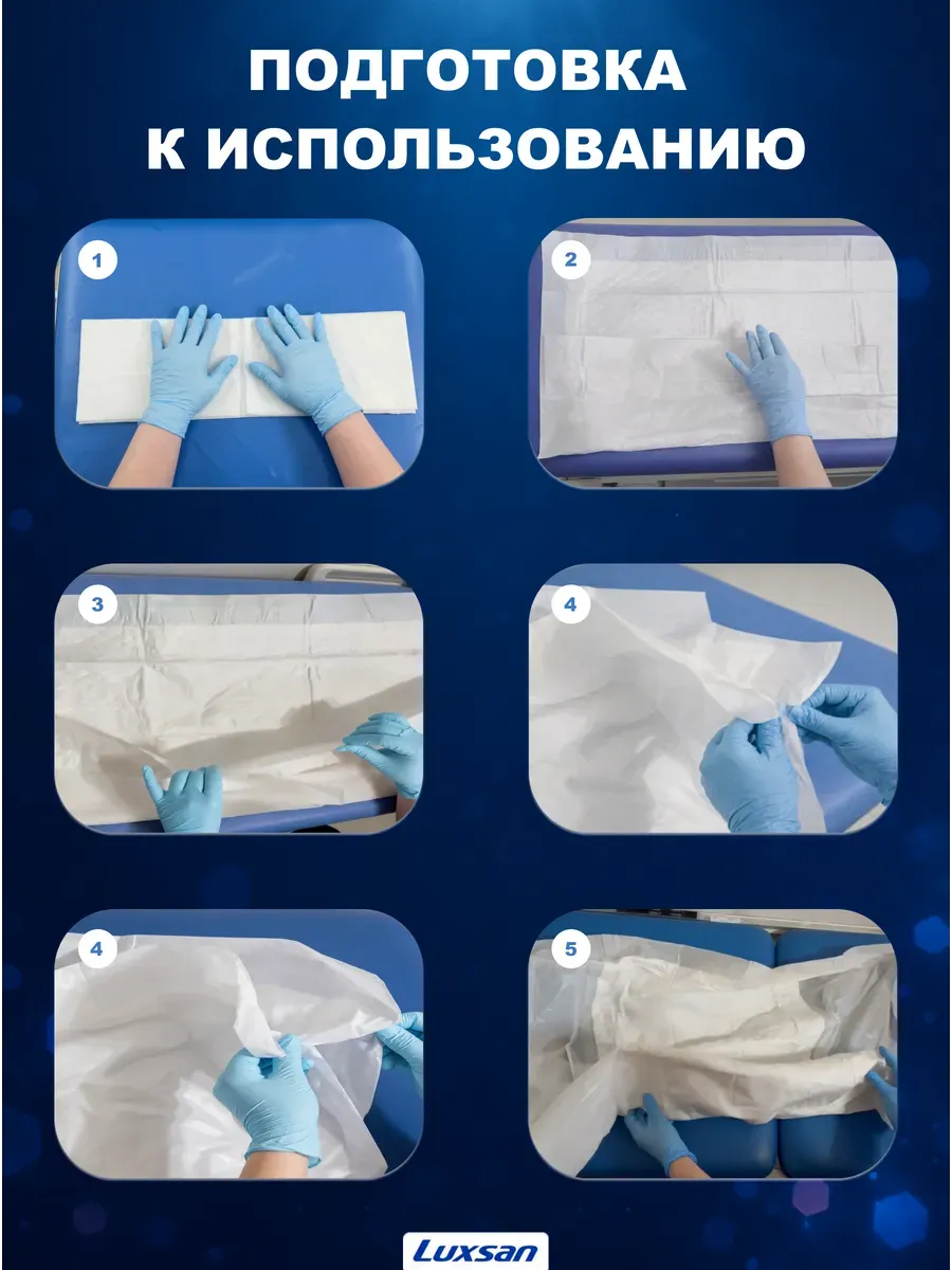 Пелёнки одноразовые Luxsan 90х180 см 1 упак. 30 шт. - фото 2