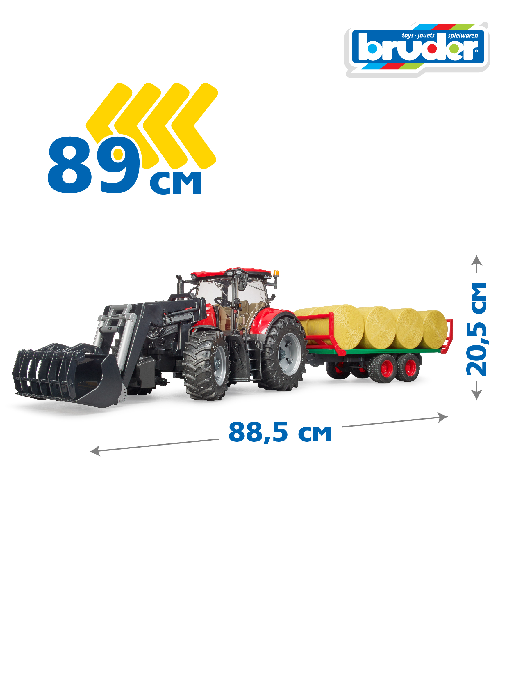 Трактор Bruder Case IH Optum 300CVX 1:16 03-198 - фото 2