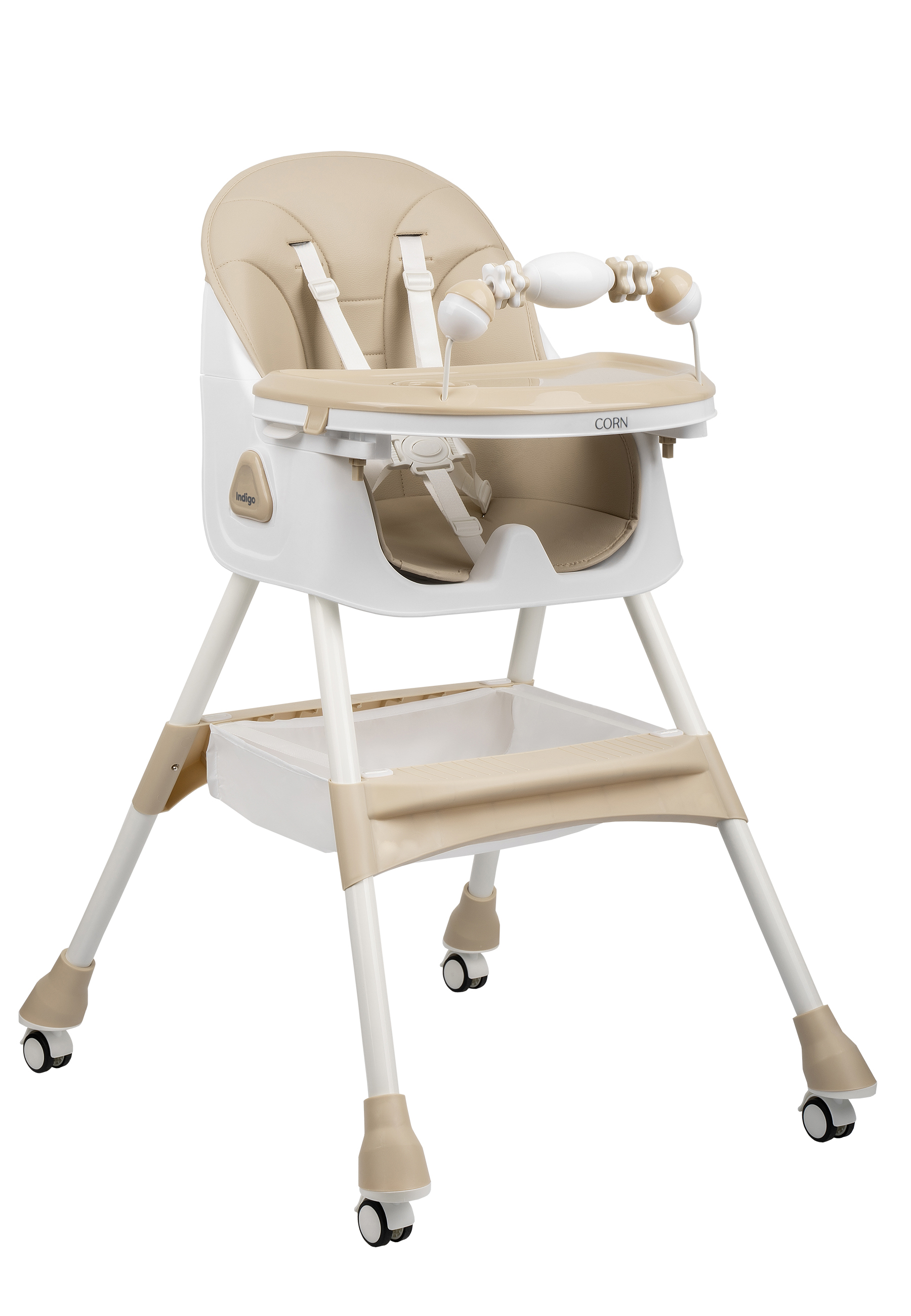 Стульчик для кормления Indigo Corn бежевый - фото 1