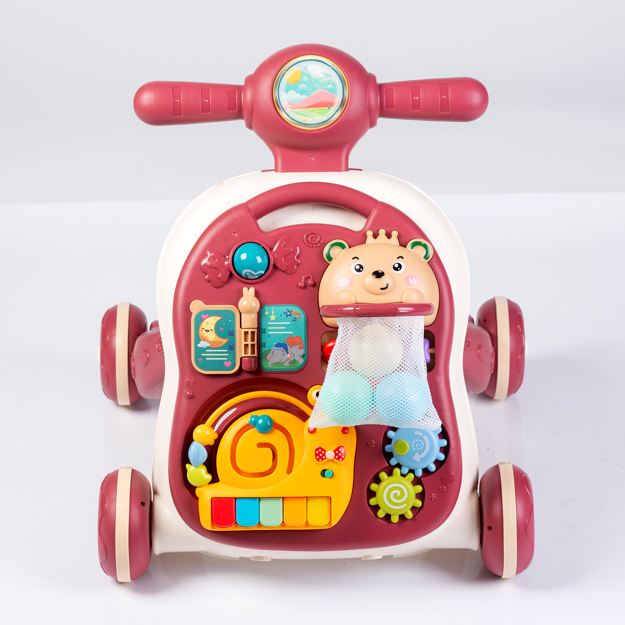 Каталка Babyhit с ручкой коричневый - фото 11