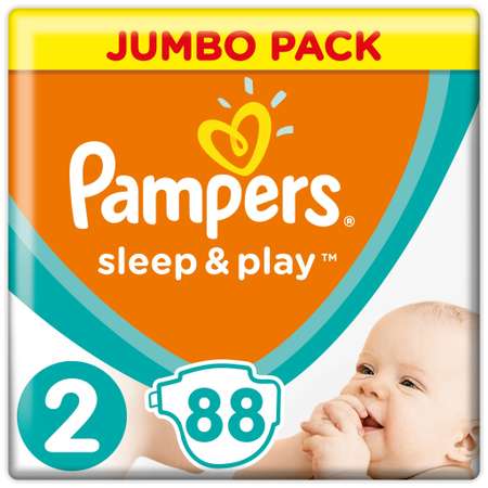 Подгузники Pampers Sleep and Play 2 (4-8 кг) 88 шт.