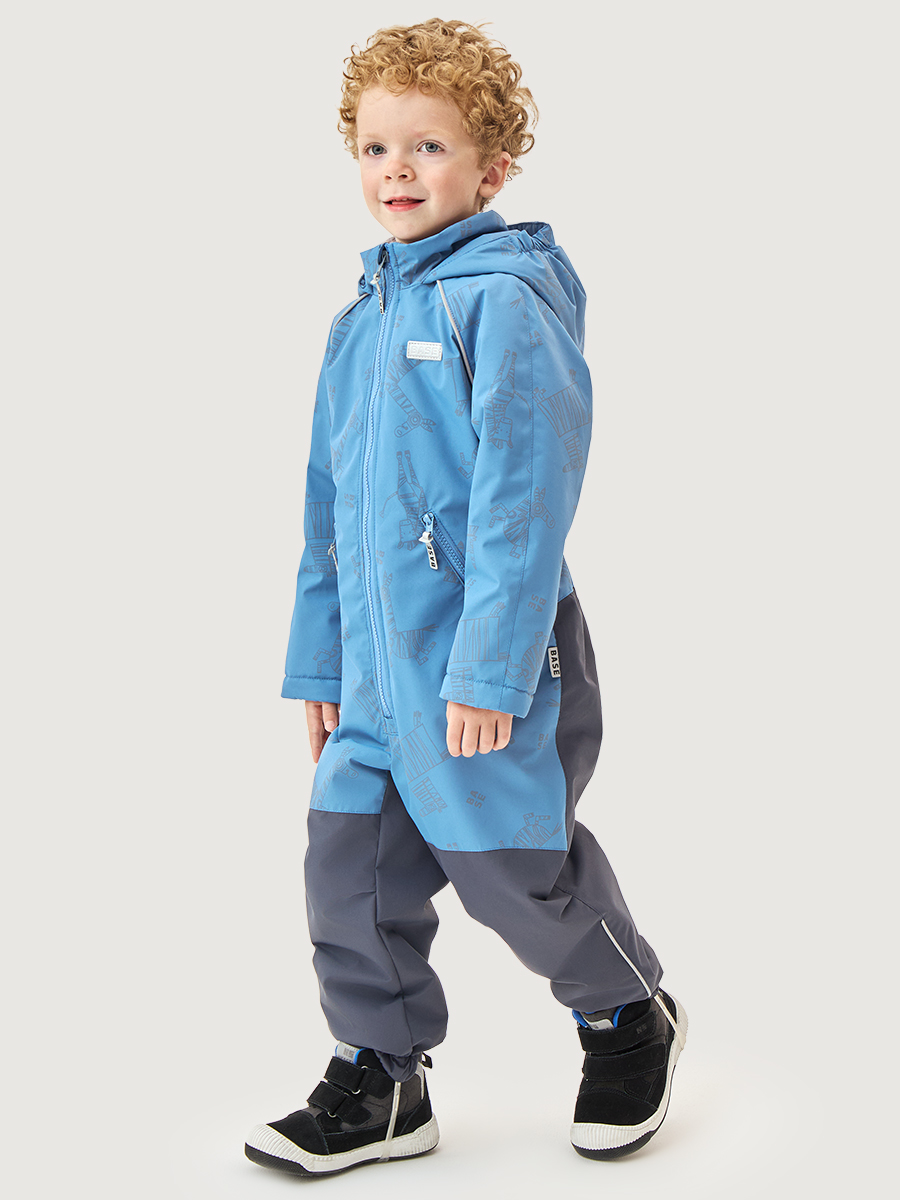 Комбинезон BASE by NIKASTYLE б8м10526 джинс/графит - фото 3