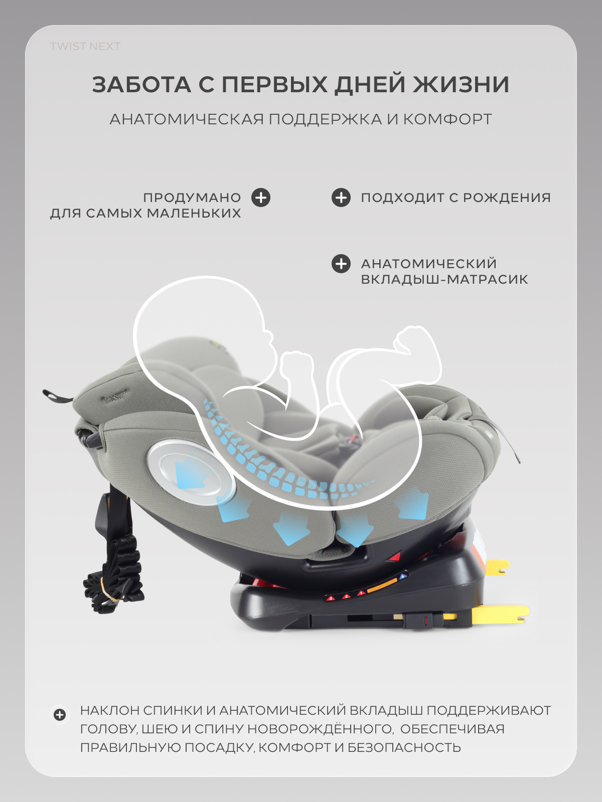 Автокресло Rant Basic Twist Isofix 0+/1/2/3 (0-36 кг) зеленый - фото 6