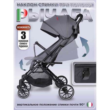 Коляска прогулочная BabyCare Venetto Темно Серый серый