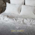 Комплект постельного белья SORRENTO DELUXE евро жаккард белый 4 наволочки