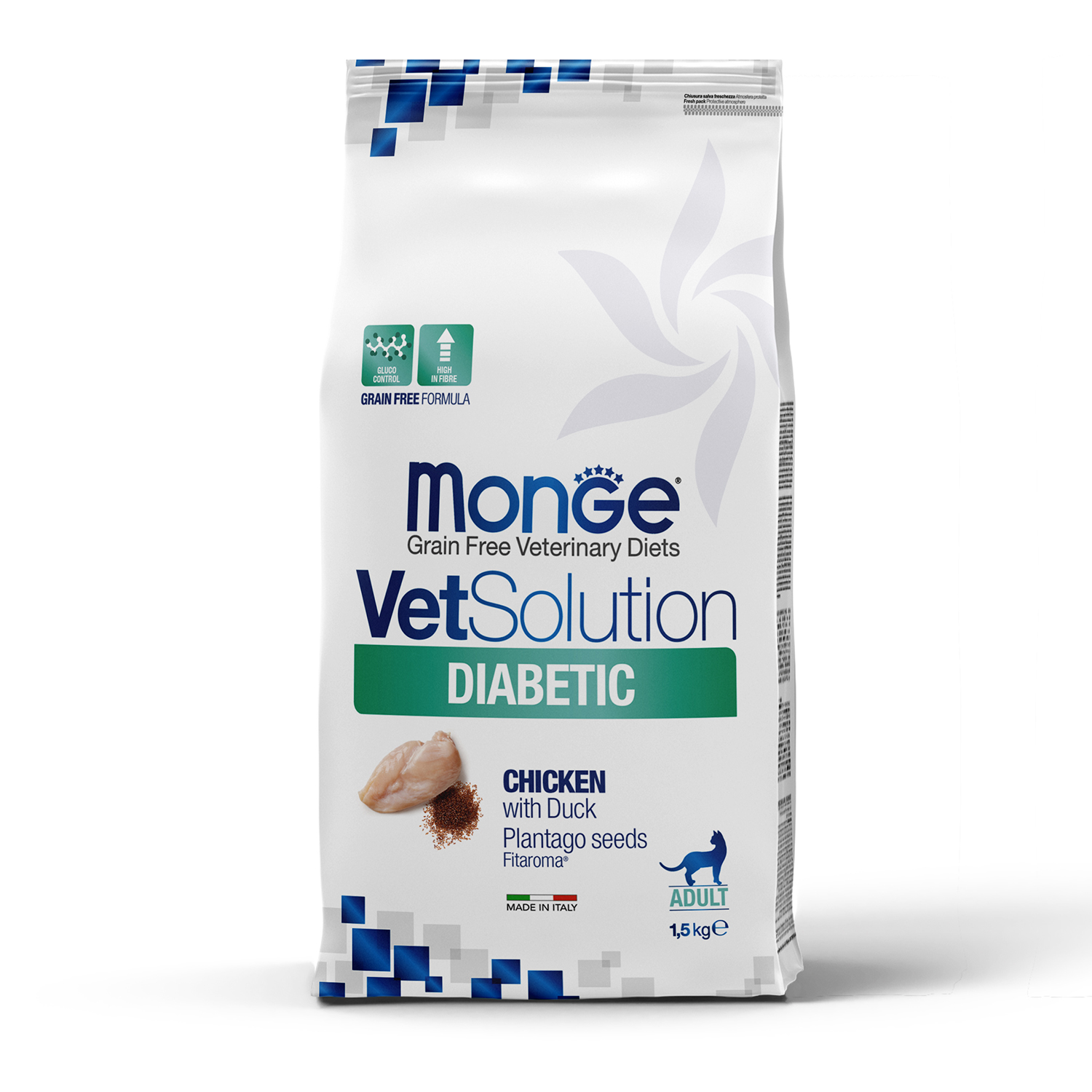 Корм для кошек диетический MONGE VetSolution Cat Diabetic Диабетик при сахарном диабете 1.5кг - фото 5