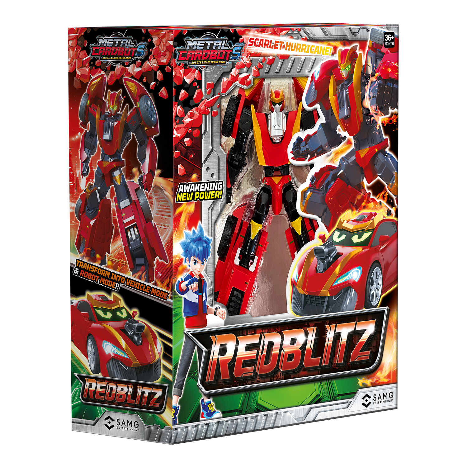 Игровой набор METAL-CARDBOT Рэдблиц трансформер 22 см S2 - фото 12