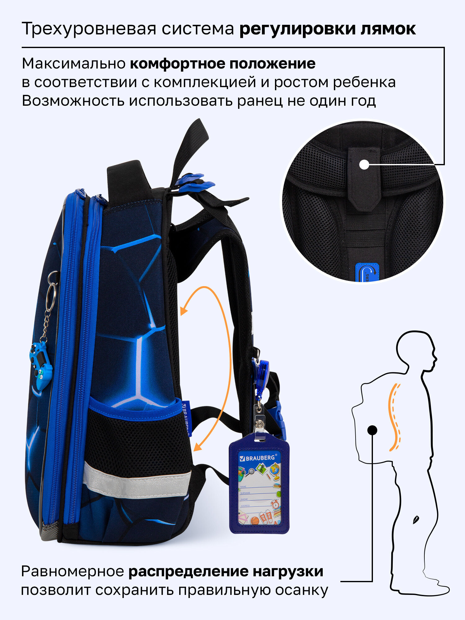 Рюкзак Brauberg кибер-лава - фото 6