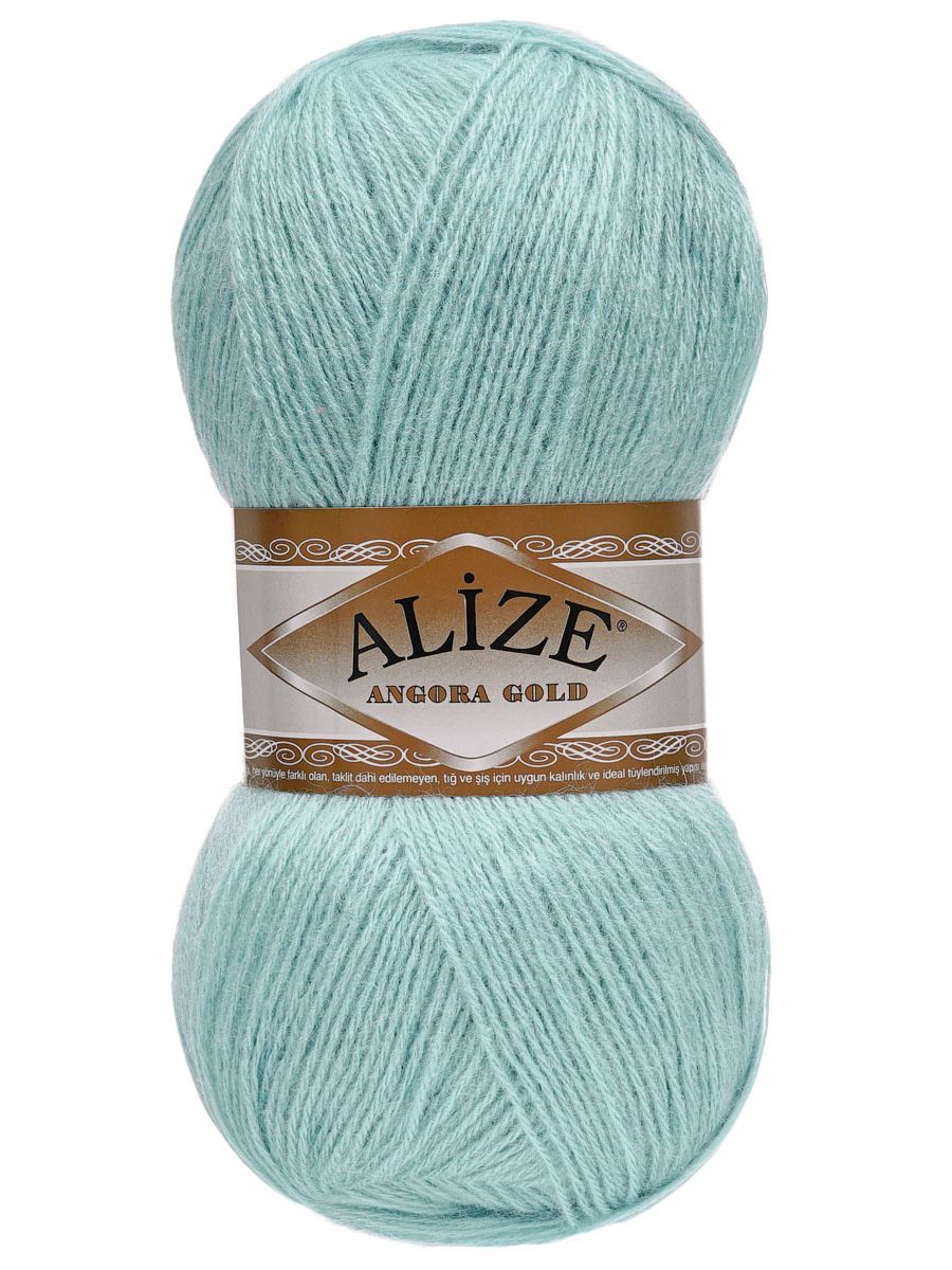 Пряжа Alize мягкая теплая для шарфов кардиганов Angora Gold 100 гр 550 м 5 мотков 114 мята - фото 4