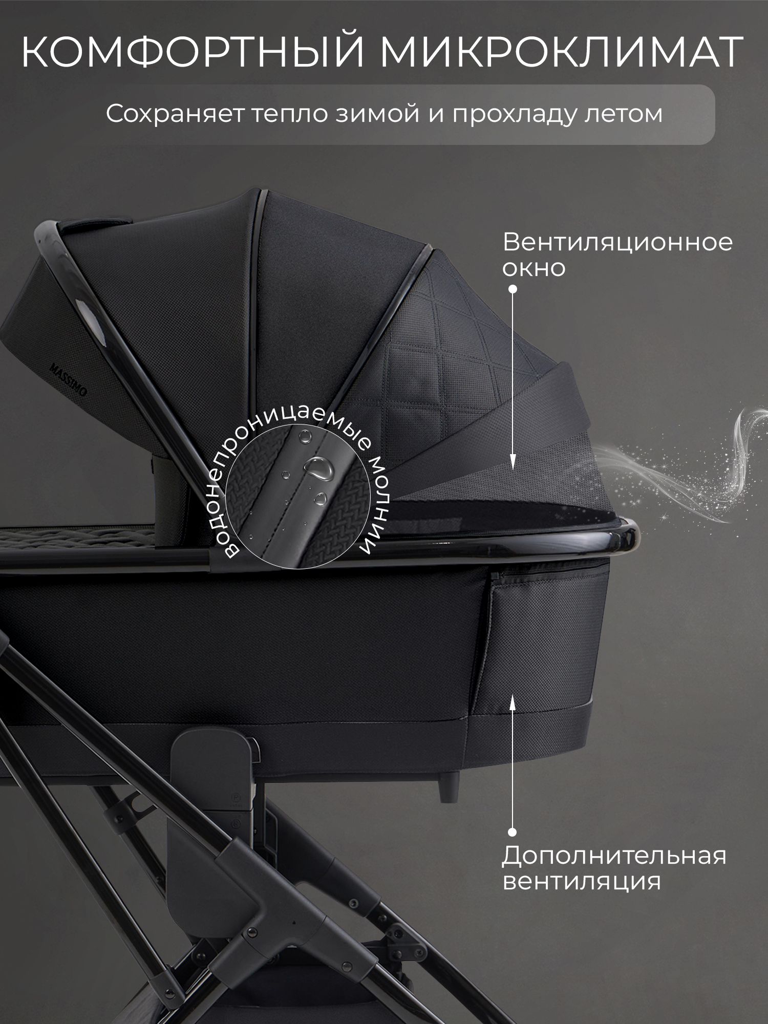 Коляска 2в1 Sweet Baby черный - фото 4