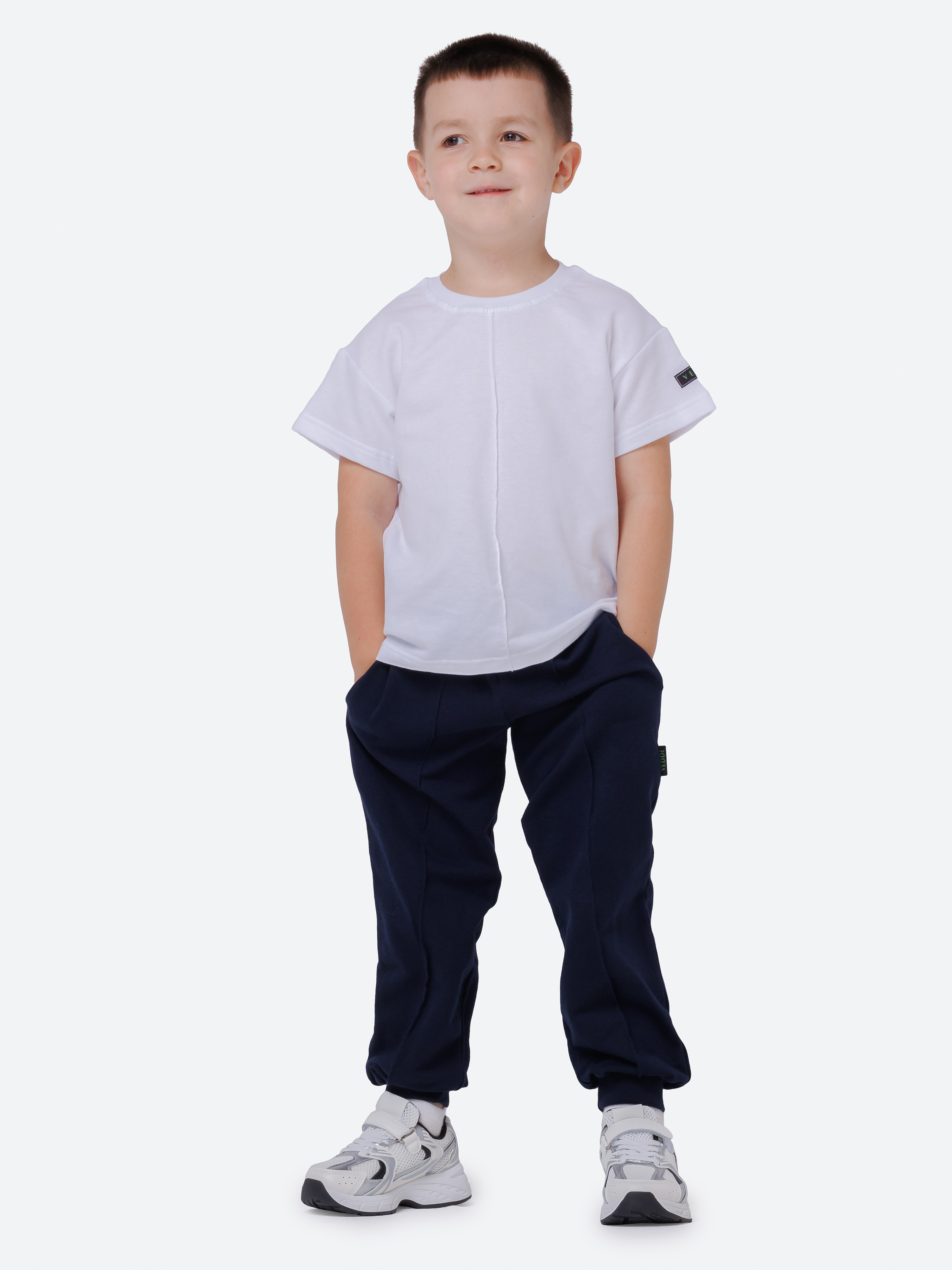 Спортивный костюм VEDDI 2080/6041фп-2024-белый/синий - фото 6