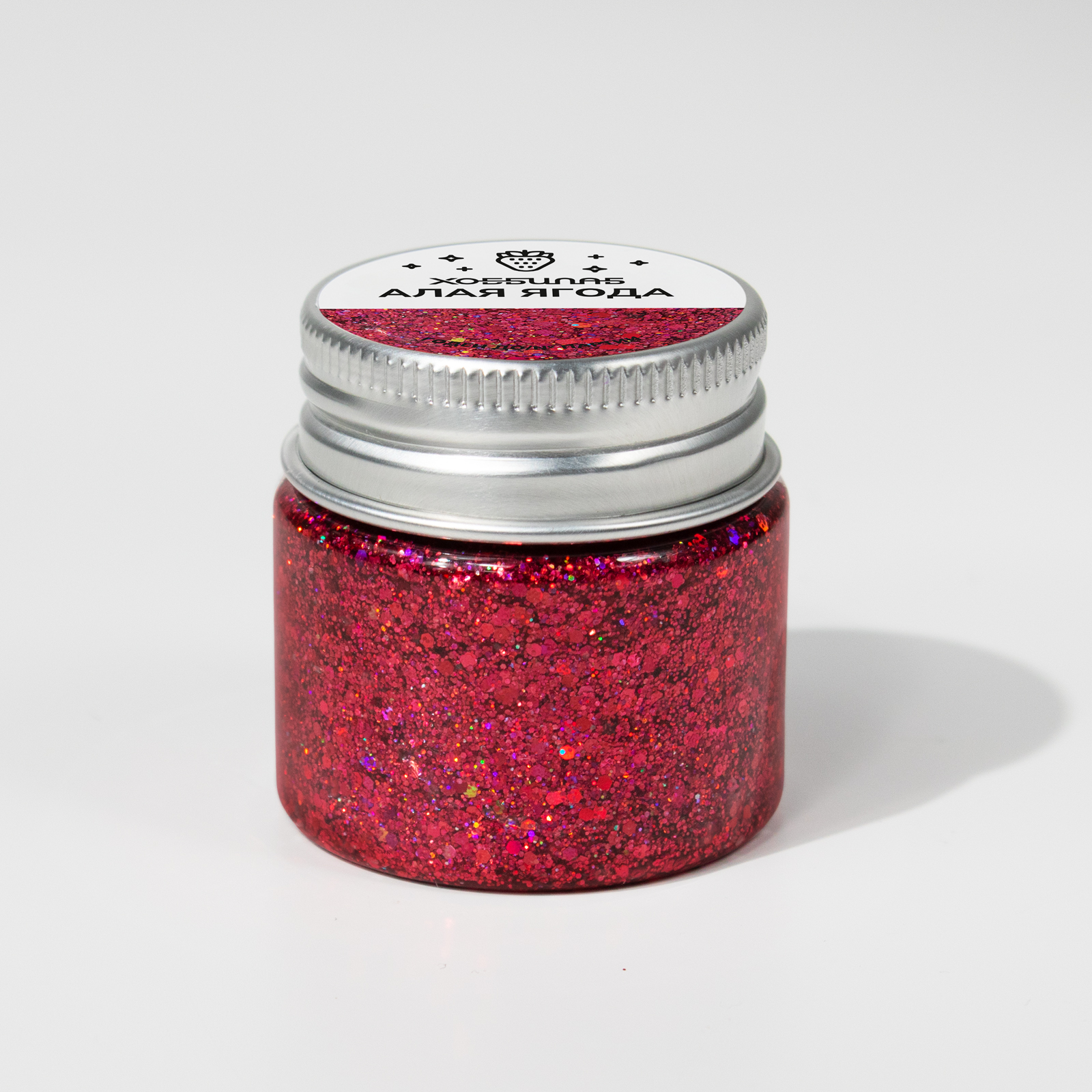 Глиттер шиммер для тела ХОББИЛАБ Алая ягода 30 г - фото 11