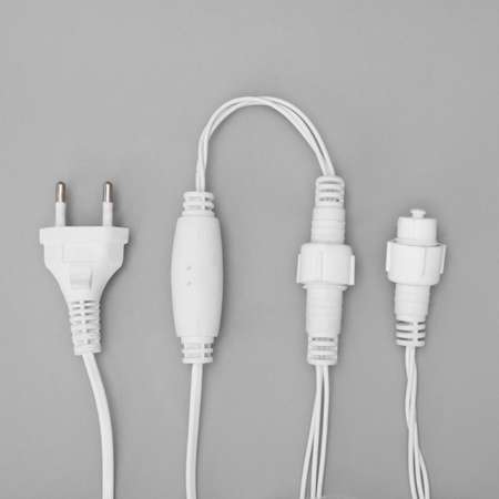 Гирлянда Luazon «Бахрома» IP44 Умс белая нить 160 Led свечение синее 220 В