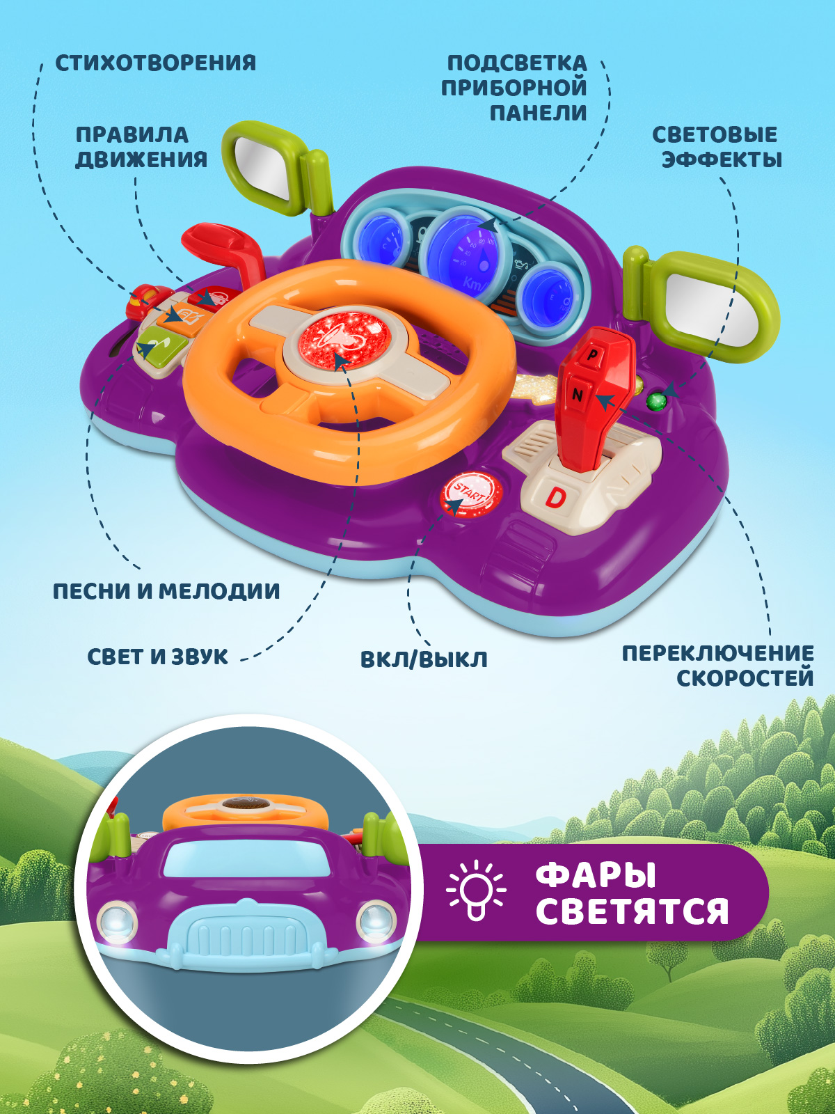 Игрушка Smart Baby руль - фото 4