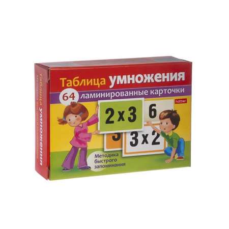 Ламинированные карточки. Таблица умножения