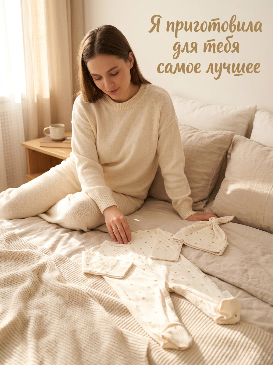 Комбинезон с шапочкой Milkymania 1095звездопадшампань - фото 10