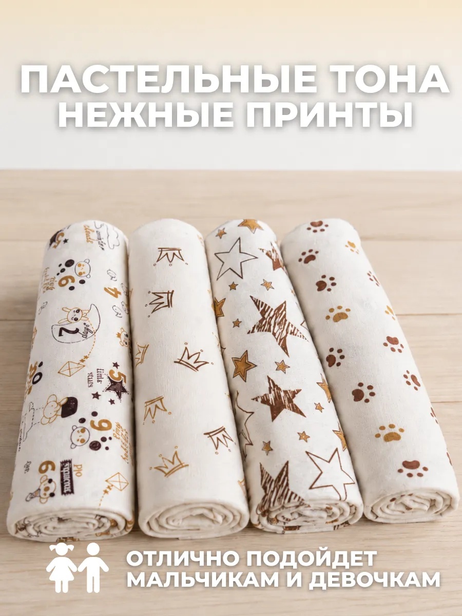 Пелёнка Bestroni 90х100 см 4 шт. - фото 7