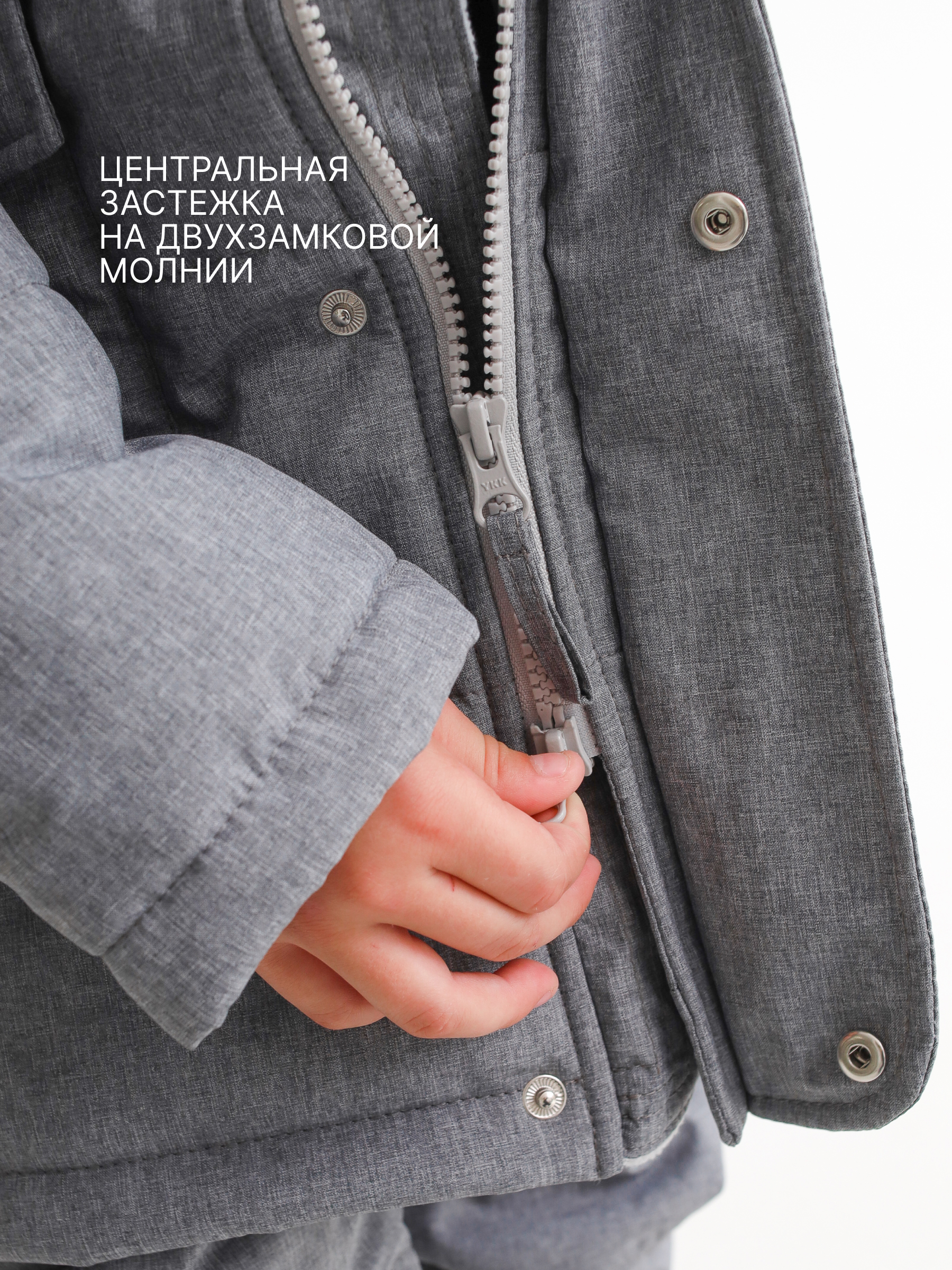 Куртка MINIDINO MDW1-JW003/0Куртка зимняя School акула - фото 7