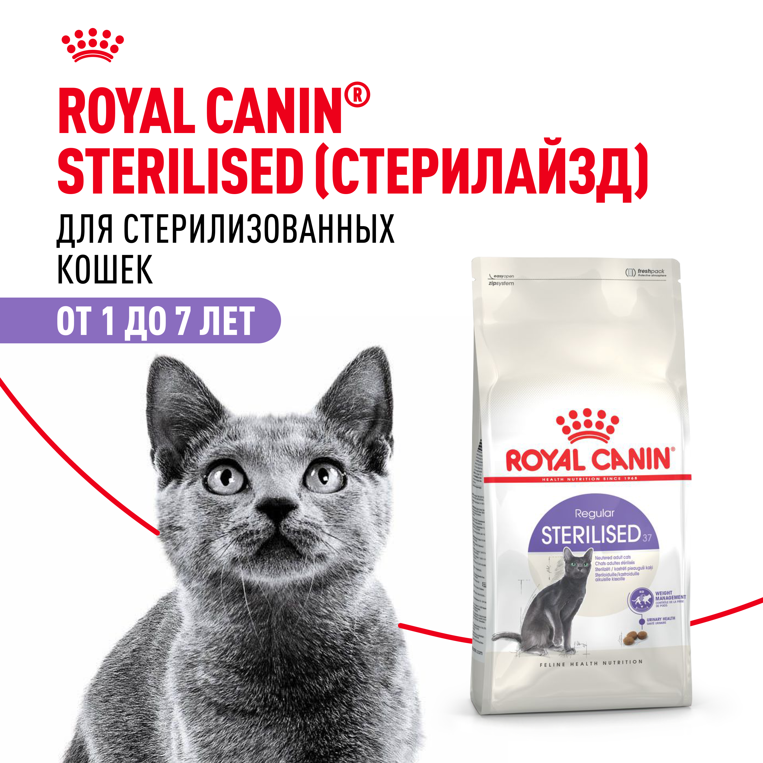 Корм ROYAL CANIN Sterilised 37 сухой 0.2кг для стерилизованных кошек - фото 1