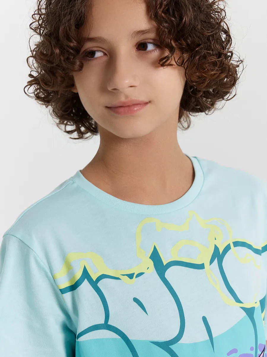 Пижама Mark Formelle (Марк Формэль) 563318/бирюзовый +графит +печать - фото 8