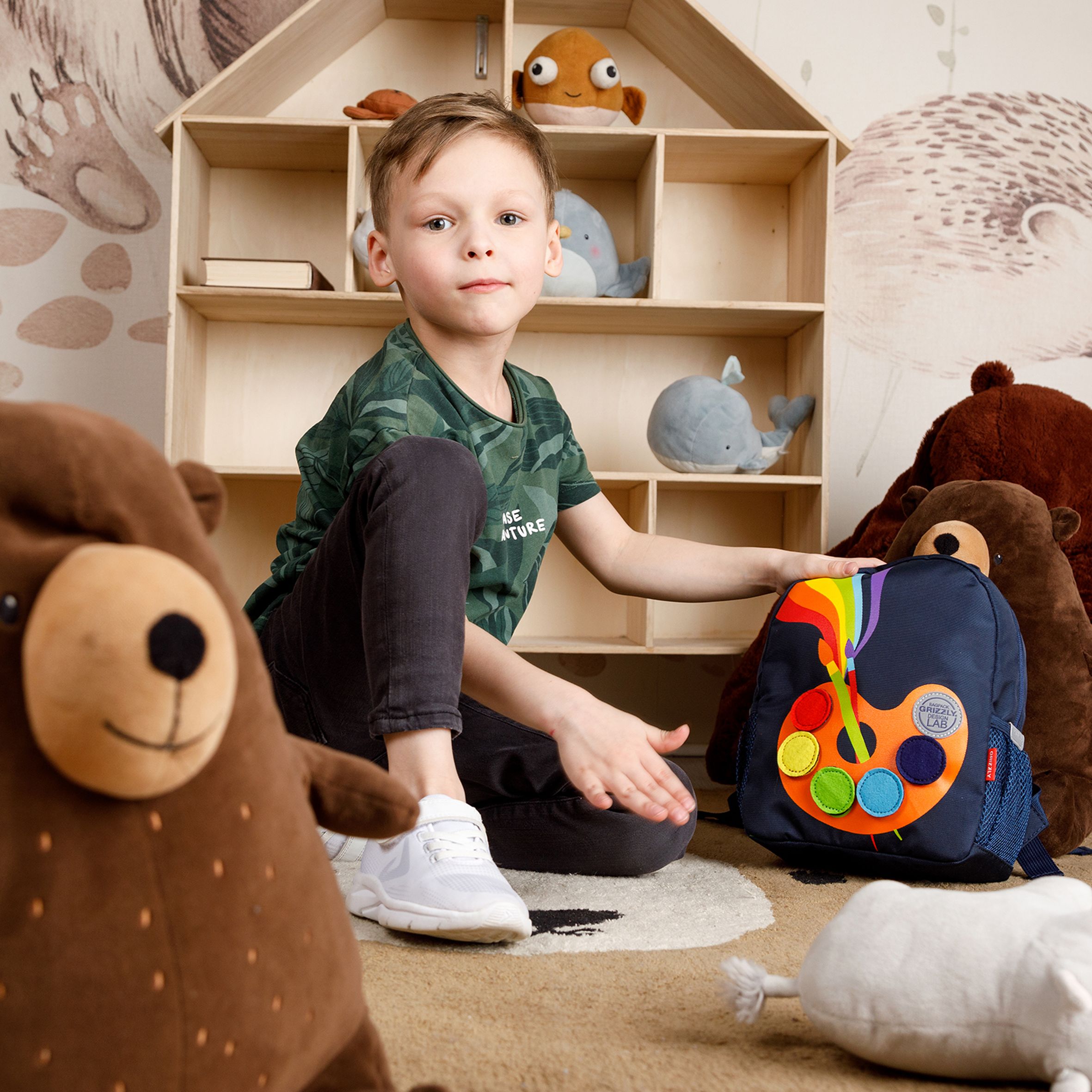 Рюкзак дошкольный Grizzly для мальчика - фото 5