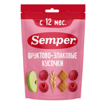 Фруктовые кусочки Semper Яблоко и малина с 12 мес 37 г