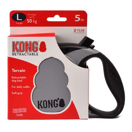 Рулетка KONG Terrain серая лента 5м до 50кг