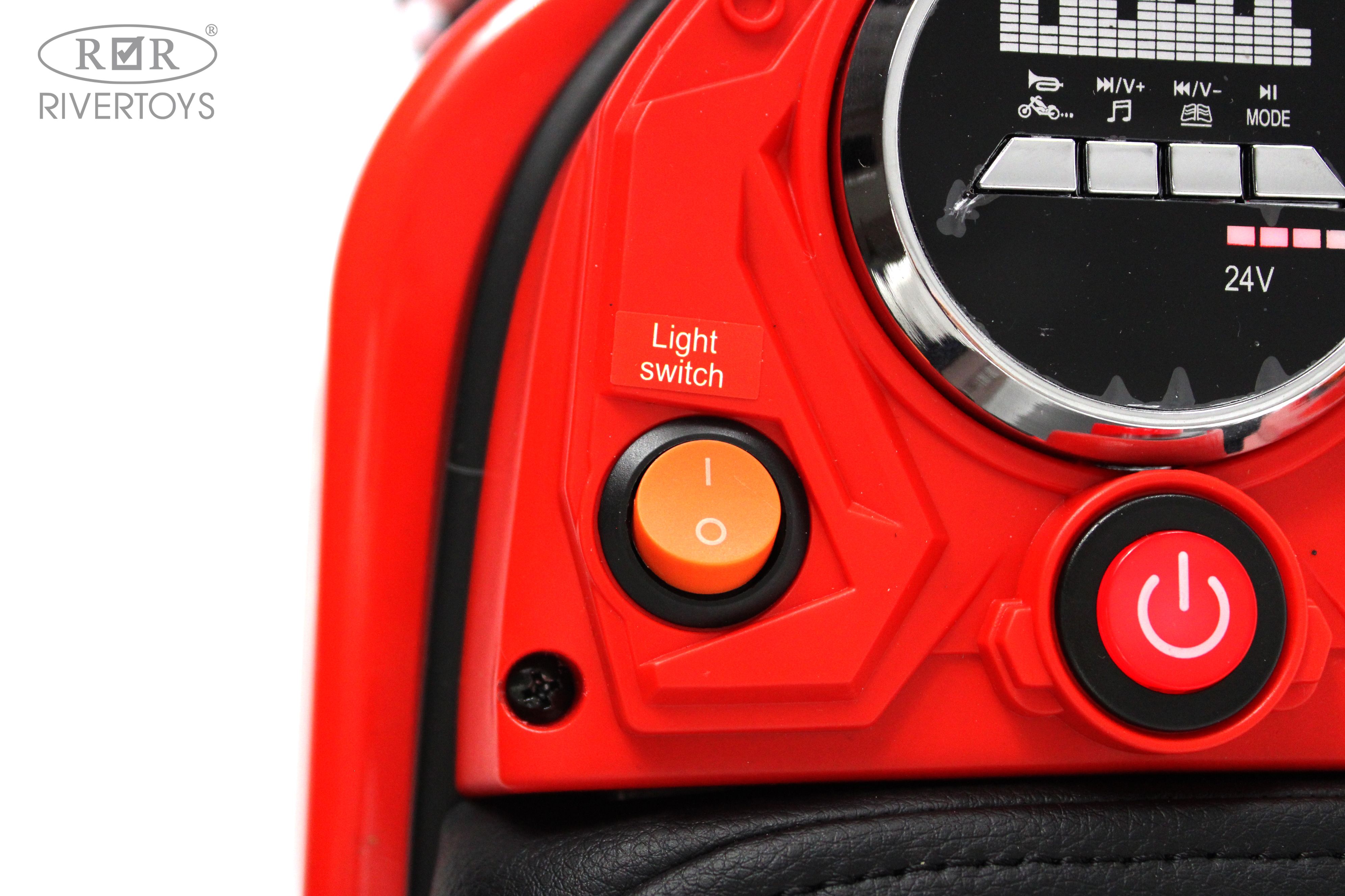 Электромотоцикл RIVERTOYS A005AA-MOTO-RED - фото 8