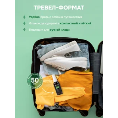 Дезодорант спрей мужской натуральный levrana Дикая Мята, 50 мл