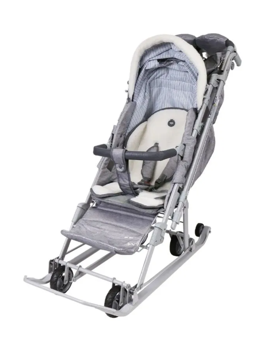 Санки-коляска NiKA kids Дымчатый - фото 4