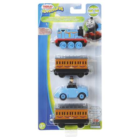 Набор Thomas & Friends Томас и его друзья из трех новых персонажей-паровозиков с вагончиком в ассортименте