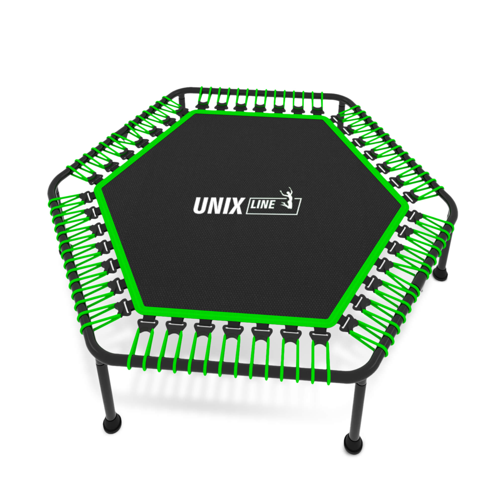 Батут Fitness Lite Green UNIX line спортивный складной диаметр 125 см до 130 кг фитнес джампинг - фото 14