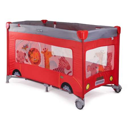 Кровать-манеж Babyton Red bus