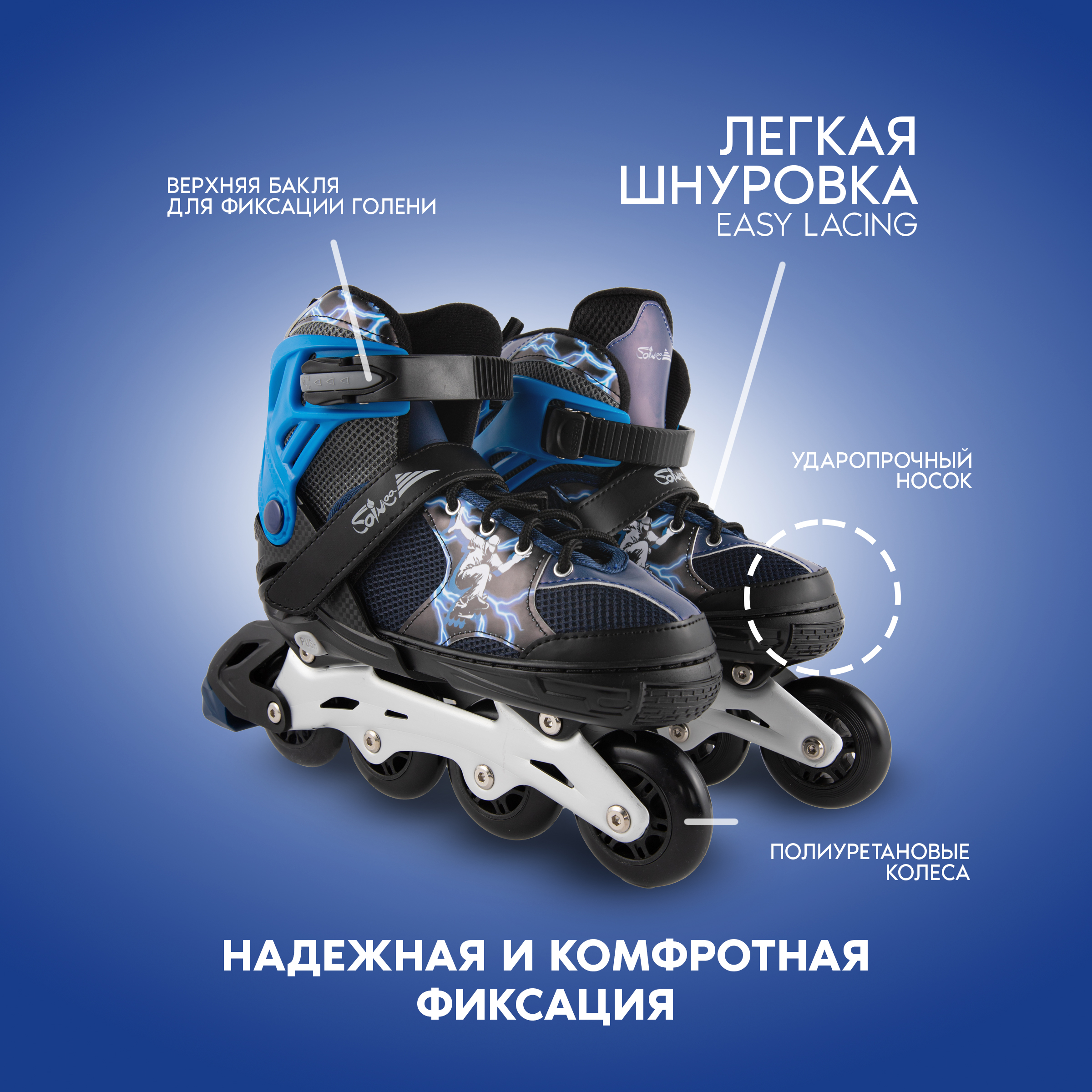 Роликовые коньки Saimaa 33-36 - фото 2