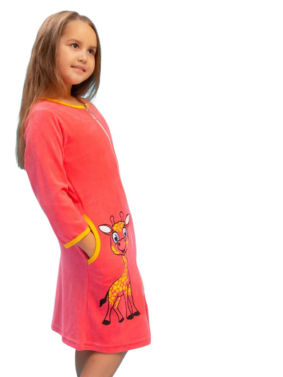 Халат TOTEMFOX 831В2F/коралловыйЖираф - фото 2