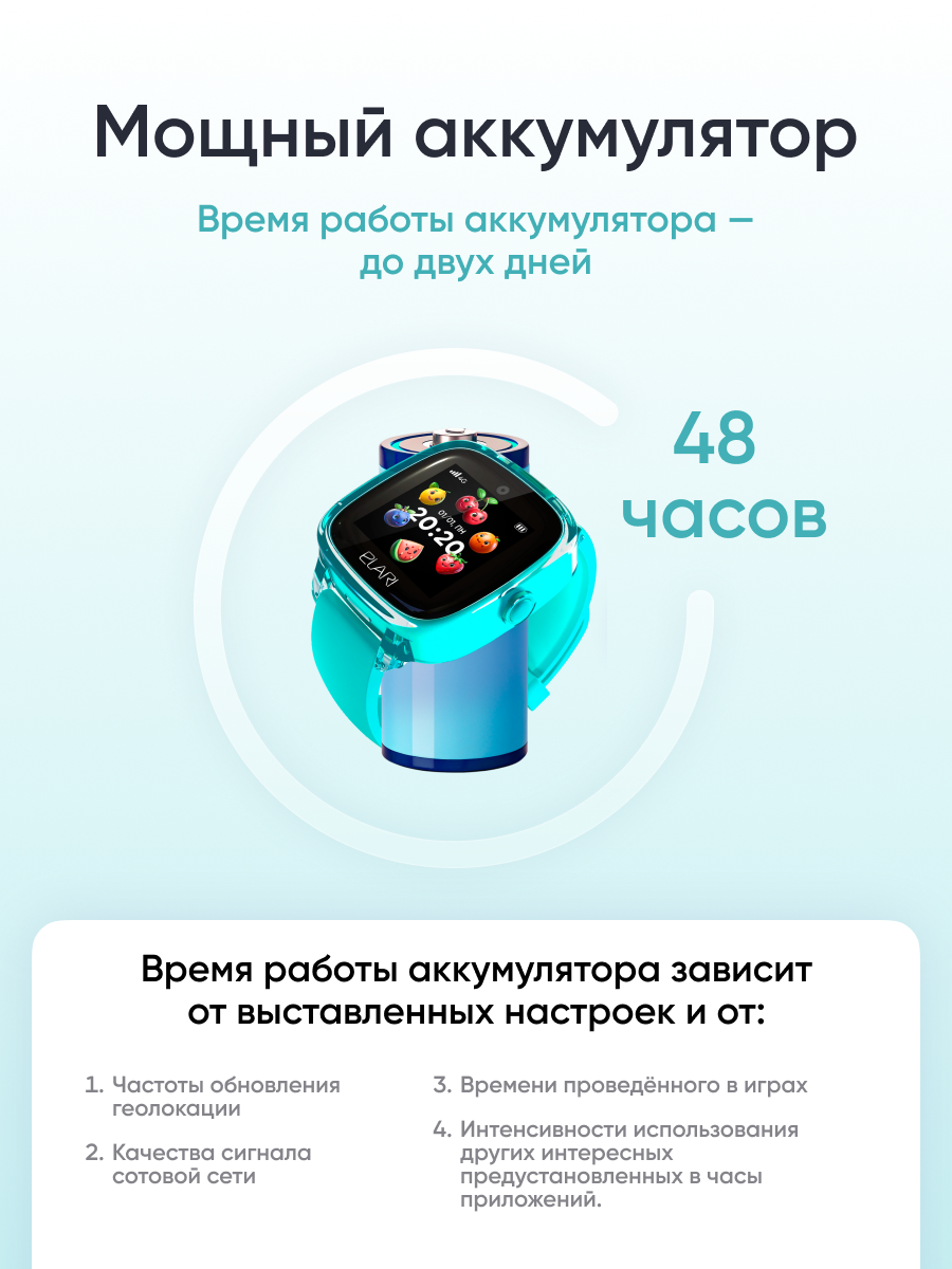 Детские смарт-часы ELARI KidPhone Fresh 4G - фото 4