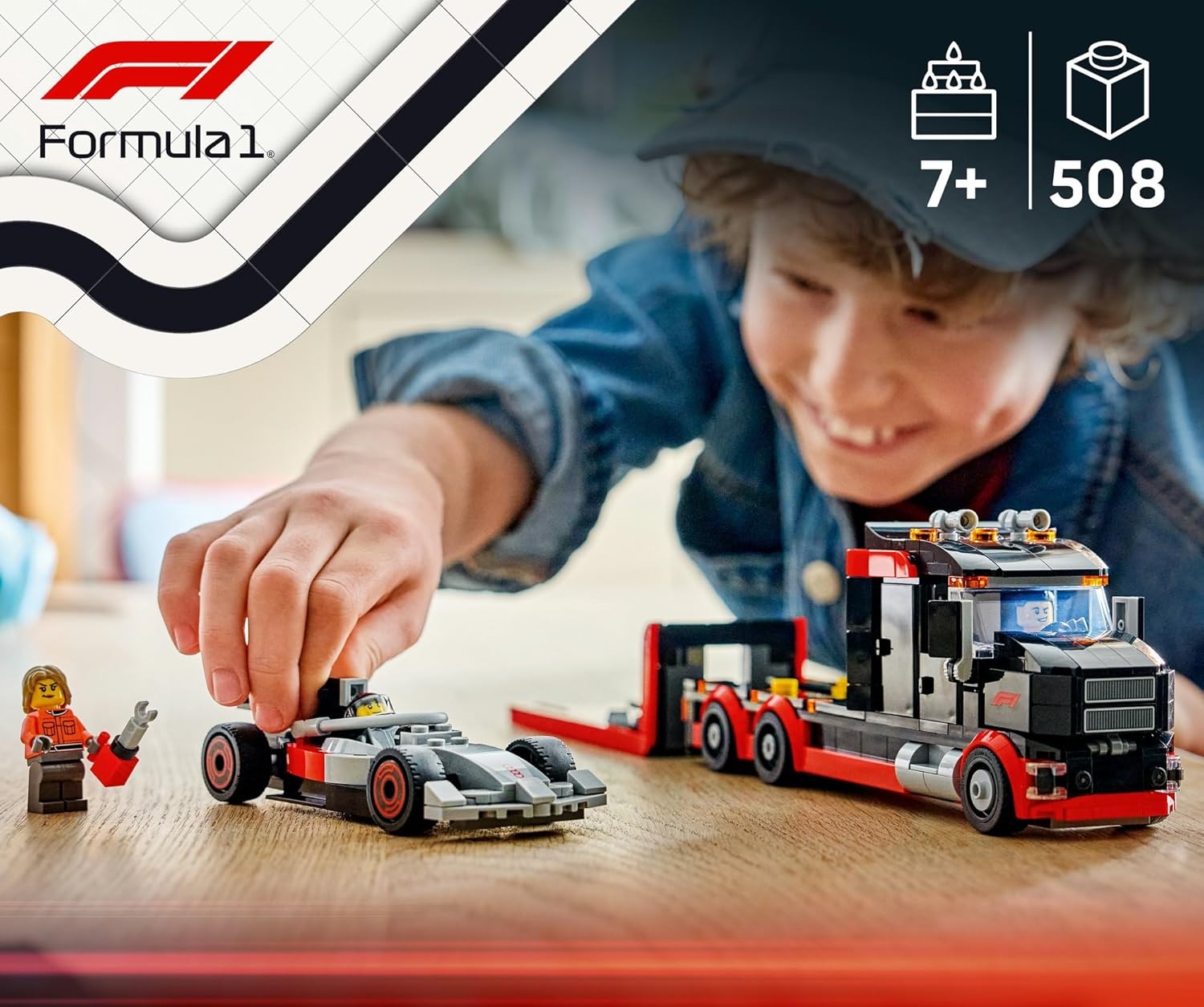 Конструктор LEGO City F1 Display Truck Audi 508 дет. - фото 7