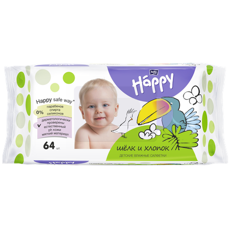 Влажные салфетки Bella baby Happy 64 шт.