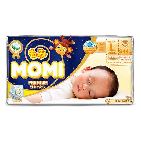 Трусики Momi Night ночные L (9-14кг) 30 шт.